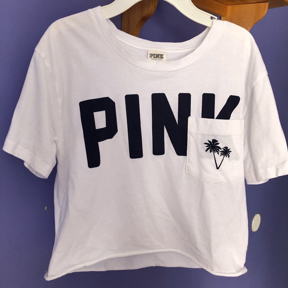 PINK cropped tee